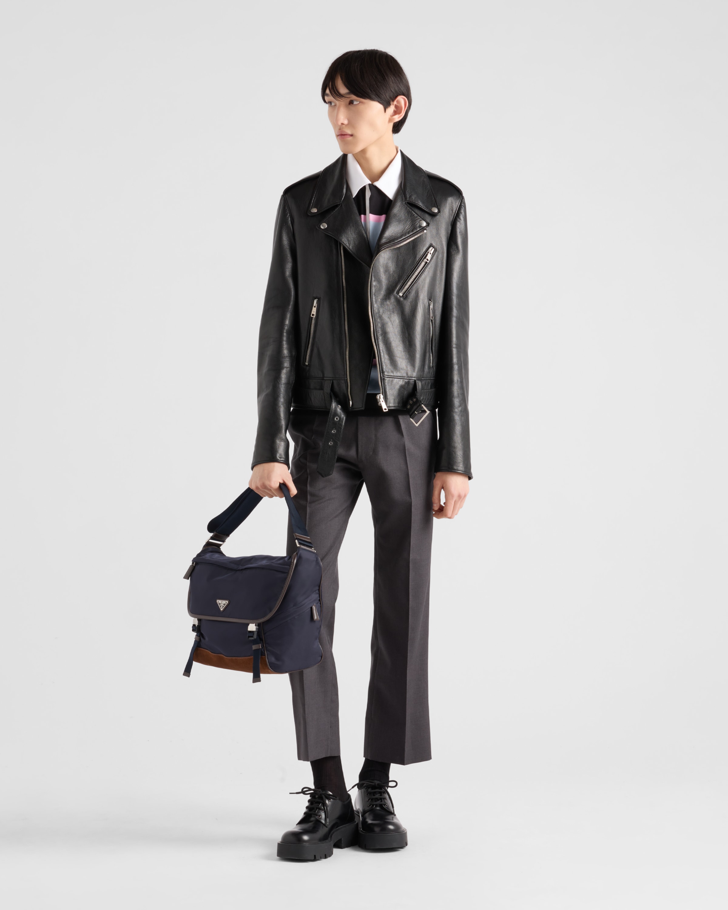 ブランド通販 プラダ メンズ】ナイロン＆レザーバッグ｜PRADA バッグ