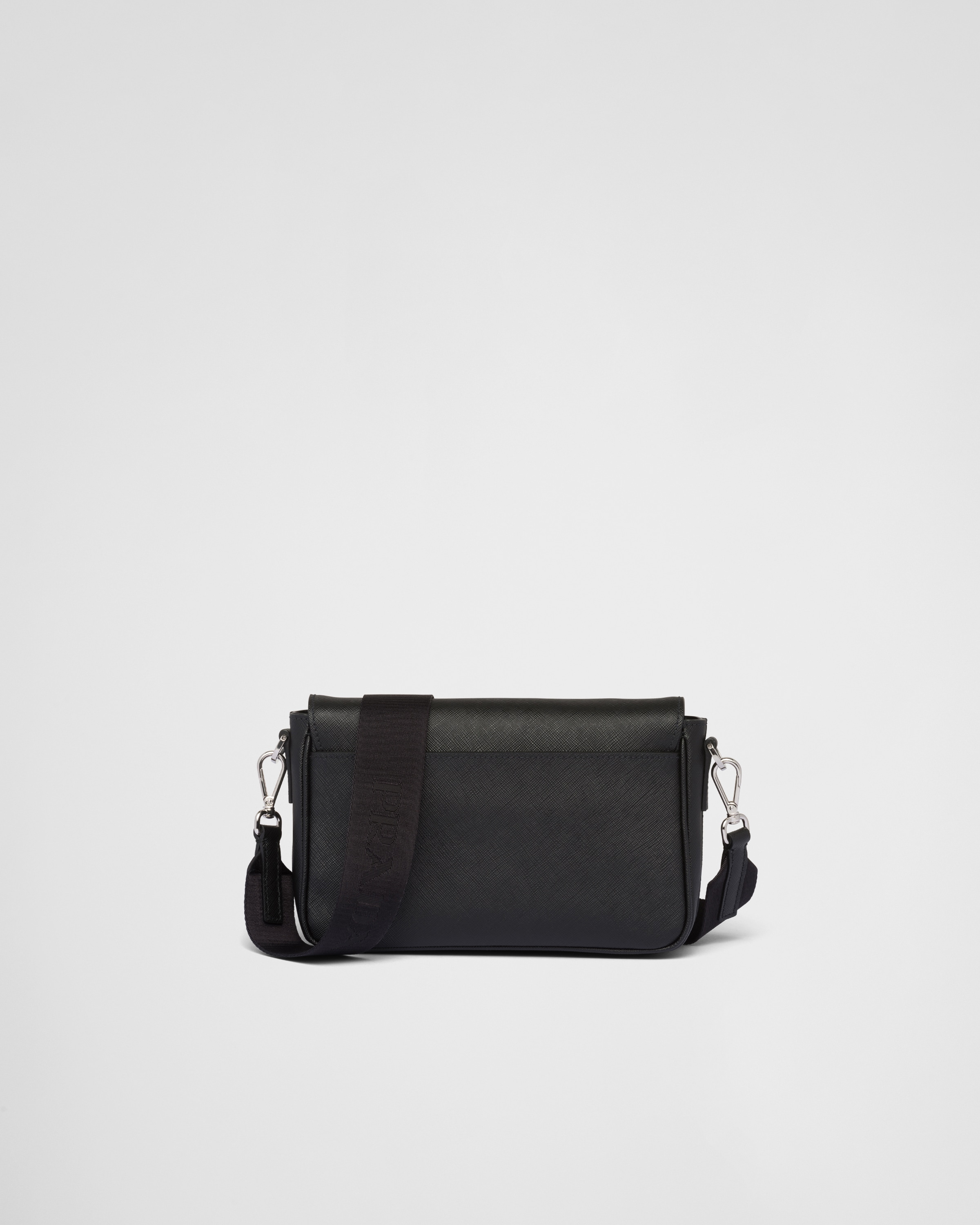 ブラック サフィアーノレザー ショルダーバッグ | PRADA