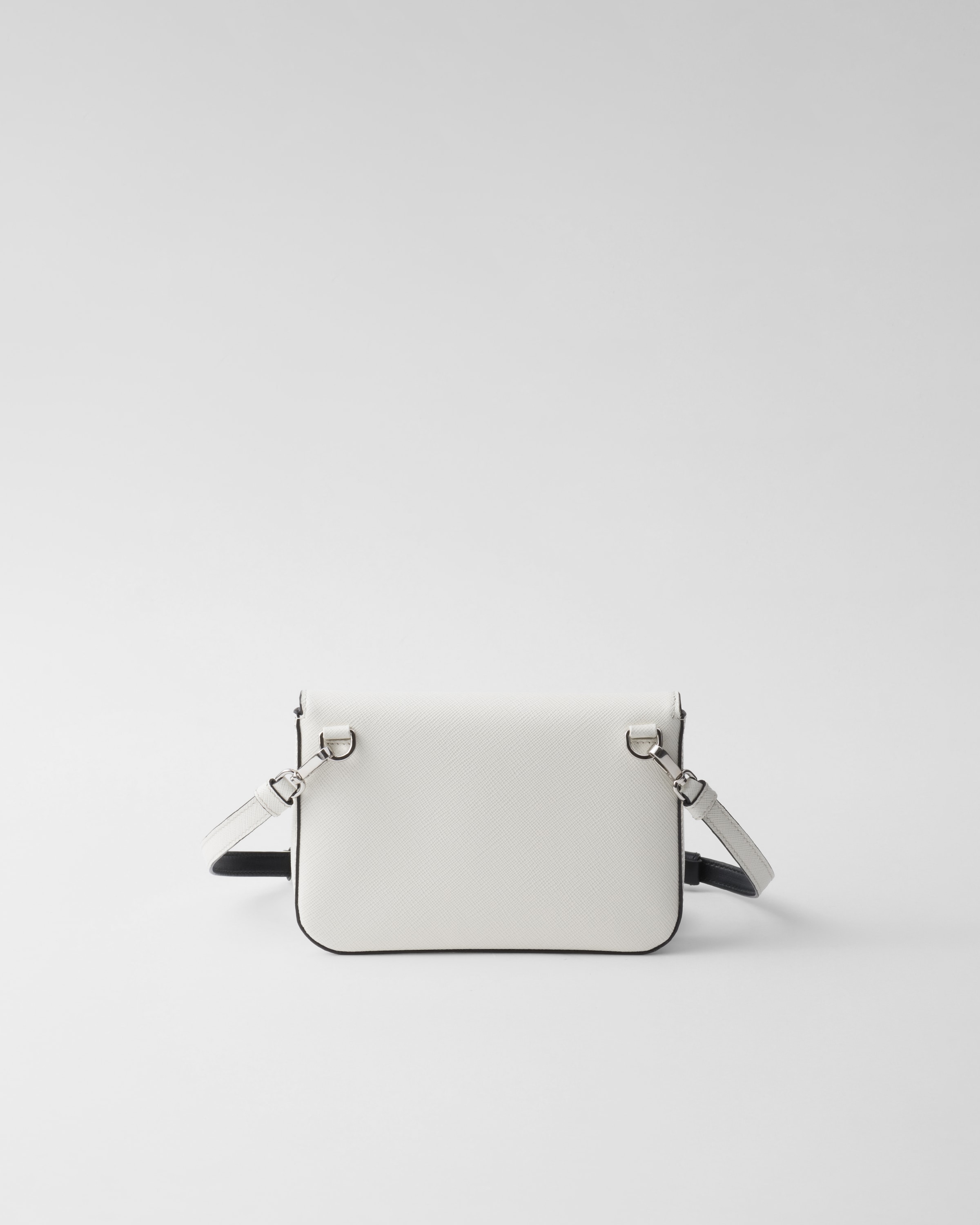 Shop Prada Saffiano Leather Shoulder Bag In White