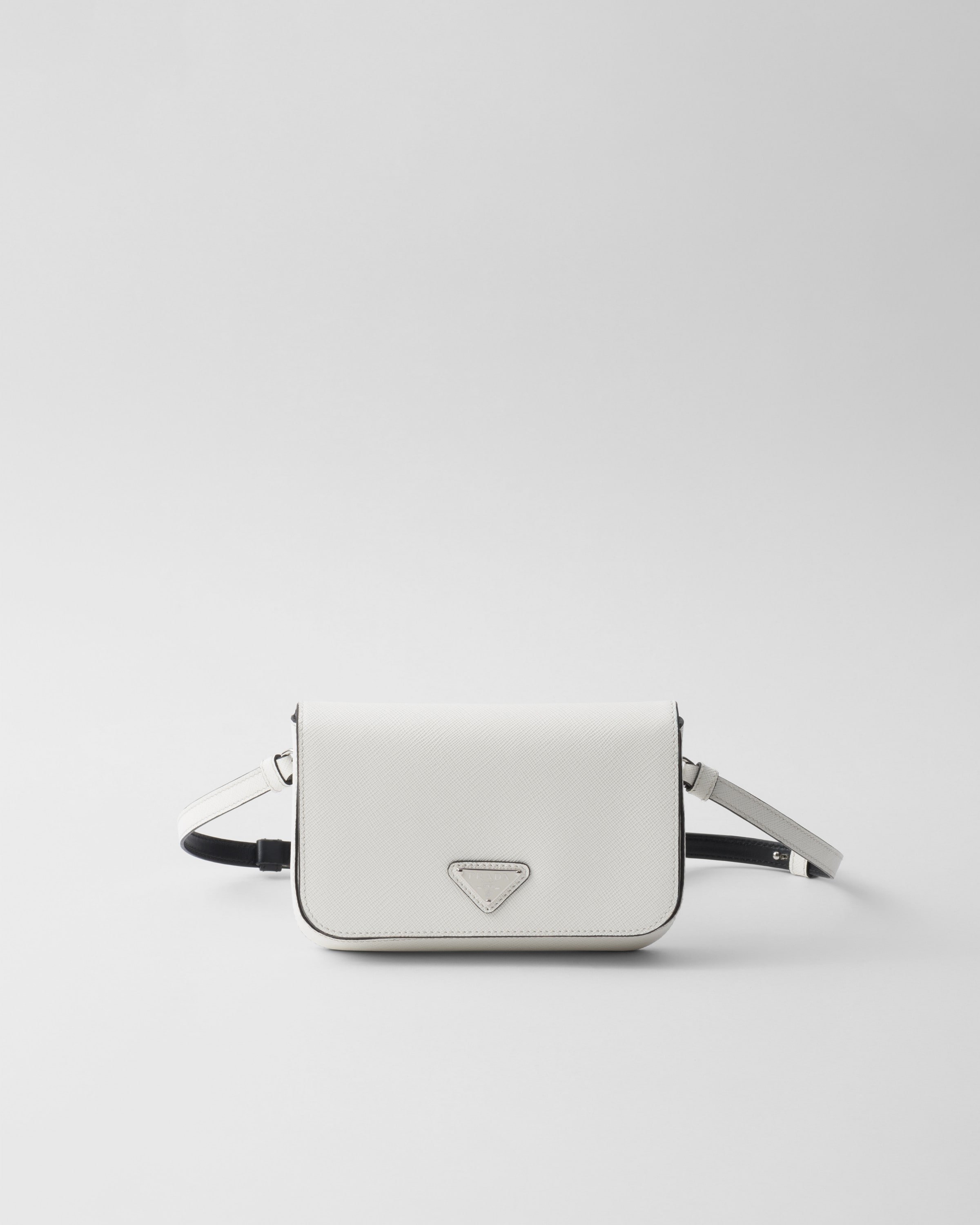 Prada Saffiano Leather Shoulder Bag In White