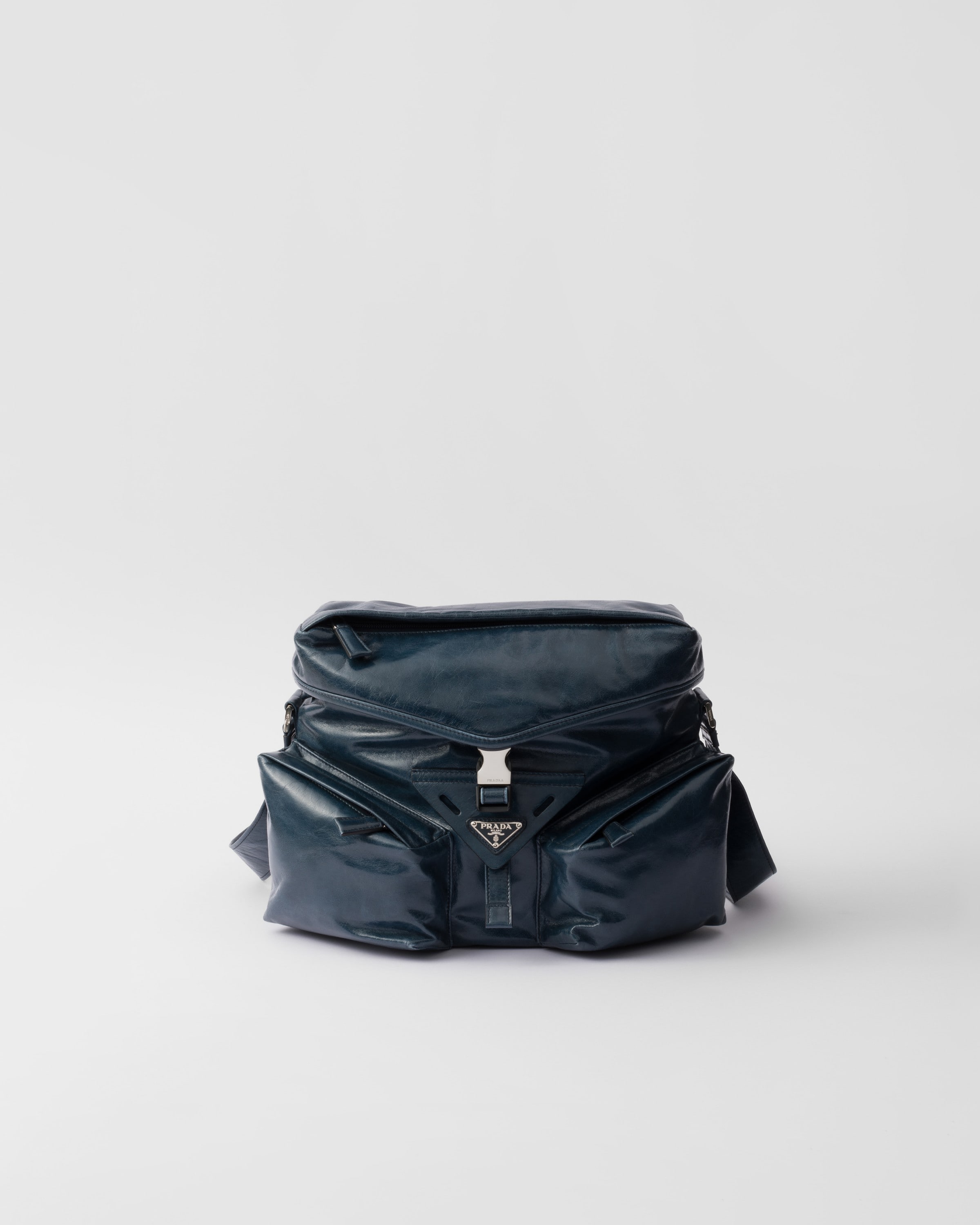 Denim Leather Shoulder Bag PRADA
