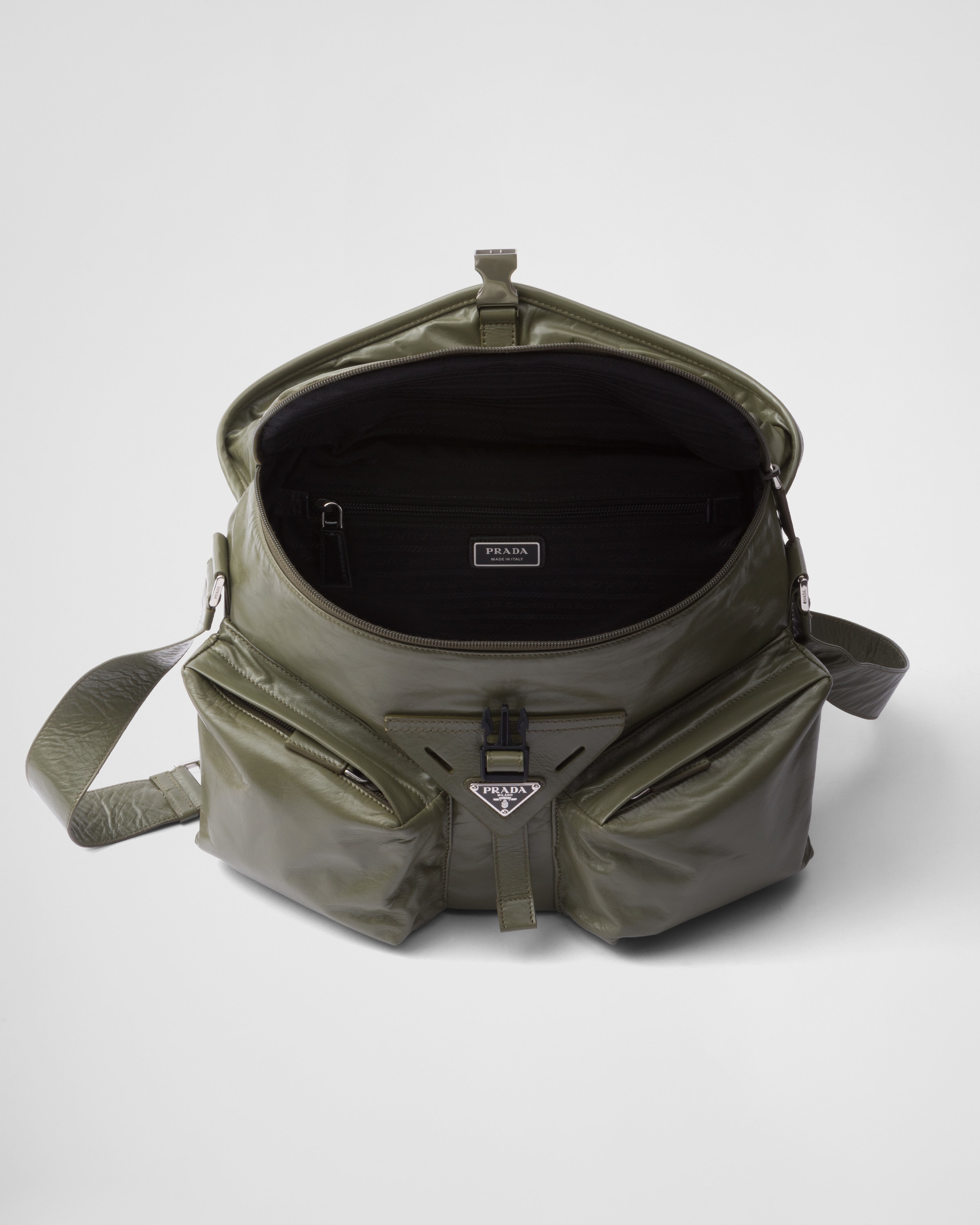 Loden Green Leather Shoulder Bag PRADA