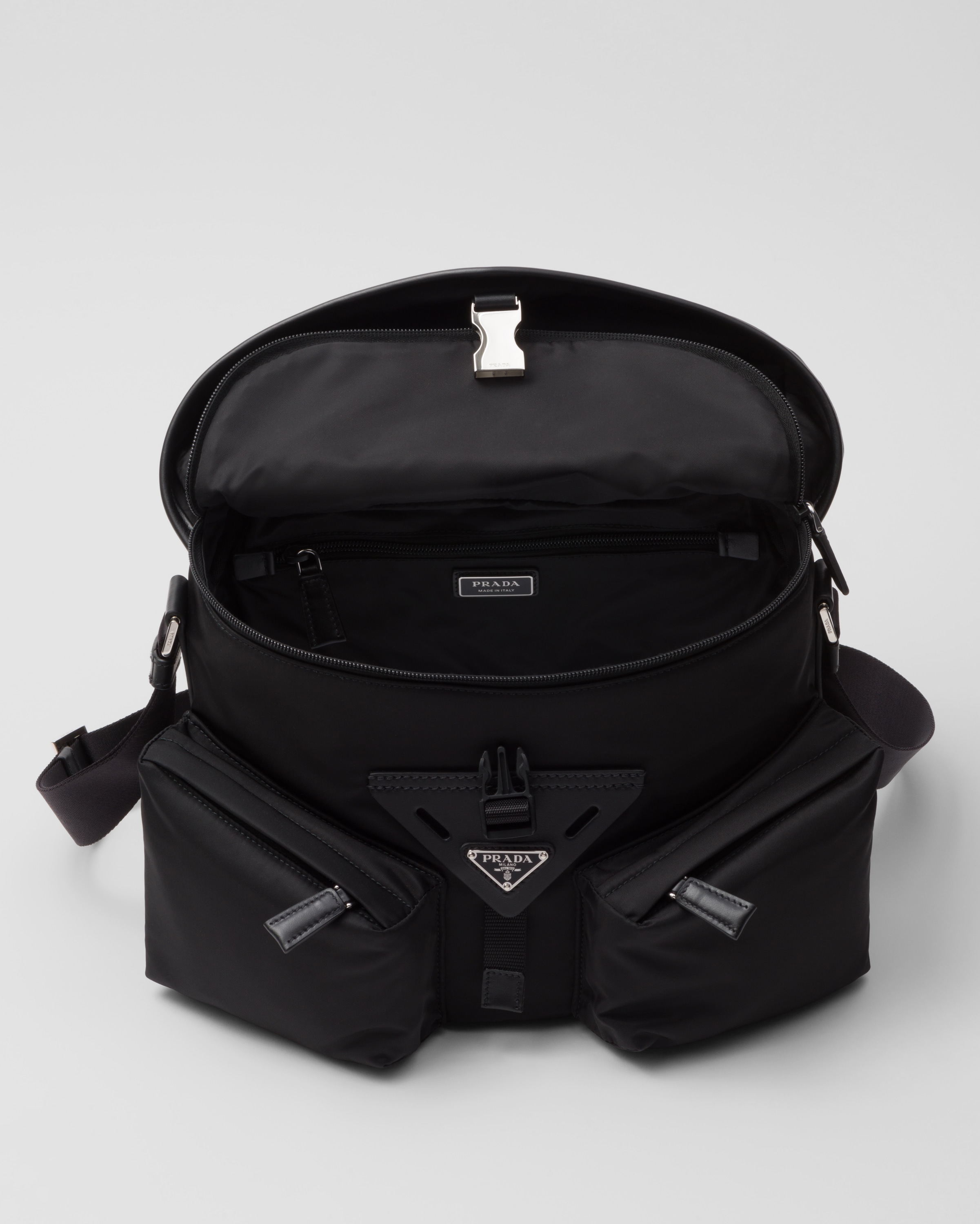 Black Re-nylon And Leather Shoulder Bag | PRADA