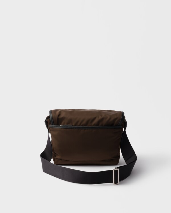 Sac porté épaule en Re-Nylon et cuir Saffiano - Terre De Sienne Sac porté épaule en Re-Nylon et cuir Saffiano - Terre De Sienne