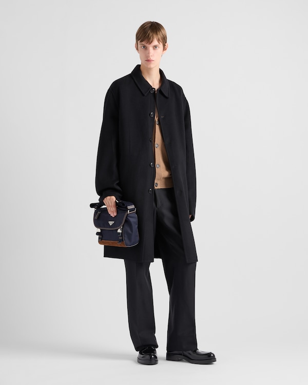 Medium Re-Nylon and leather shoulder bag Medium Re-Nylon and leather shoulder bag