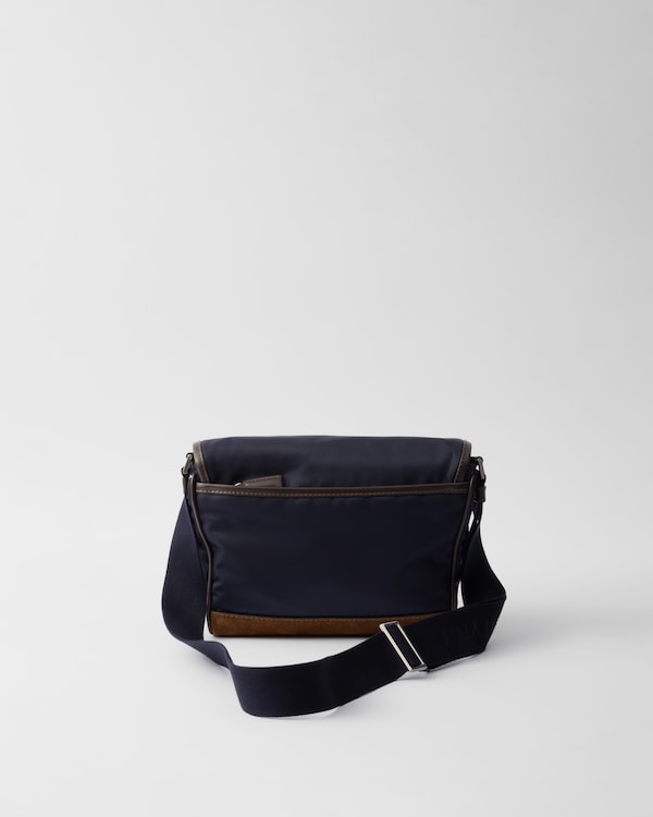 Medium Re-Nylon and leather shoulder bag Medium Re-Nylon and leather shoulder bag