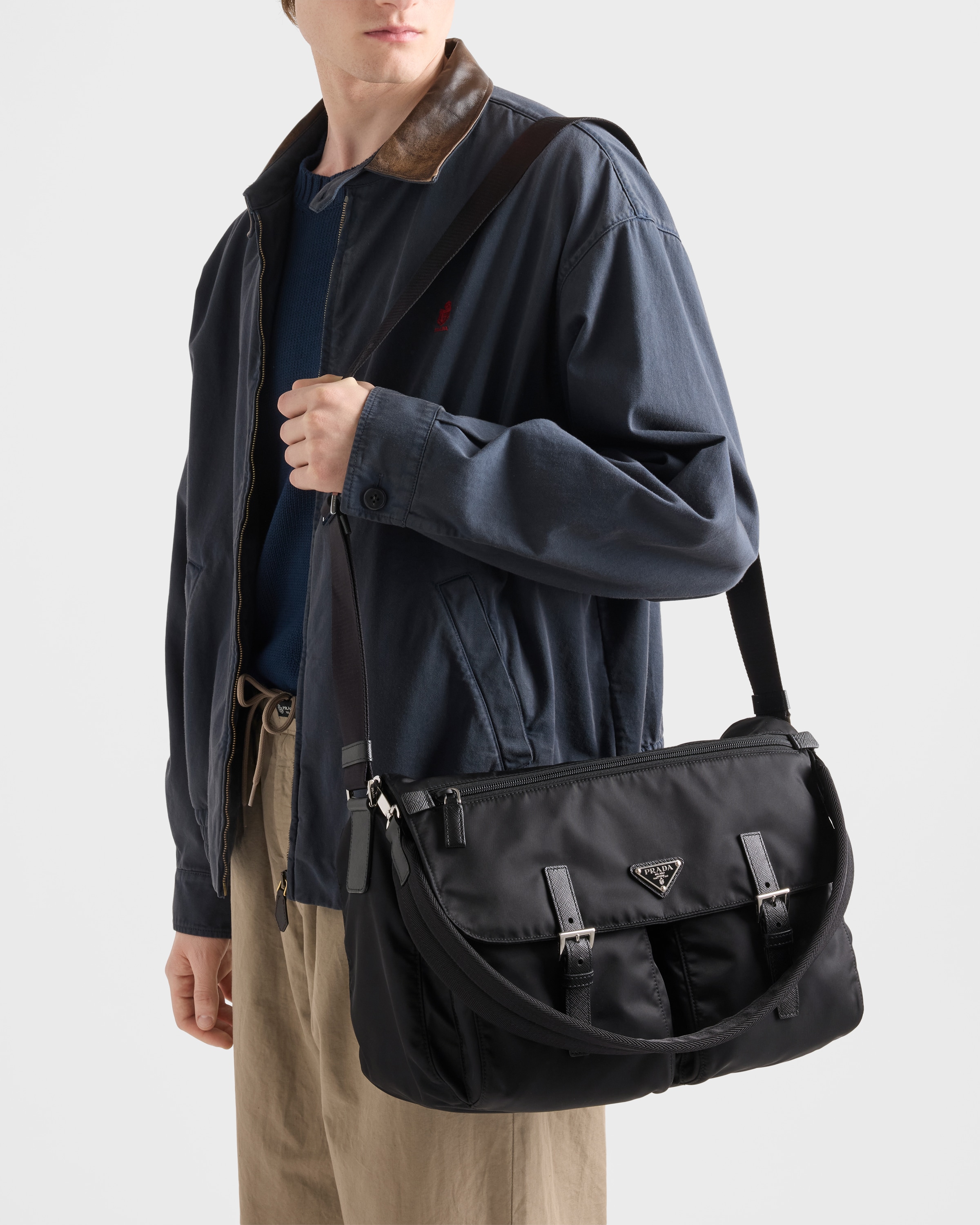 Black Re-nylon Shoulder Bag | PRADA - Turkey