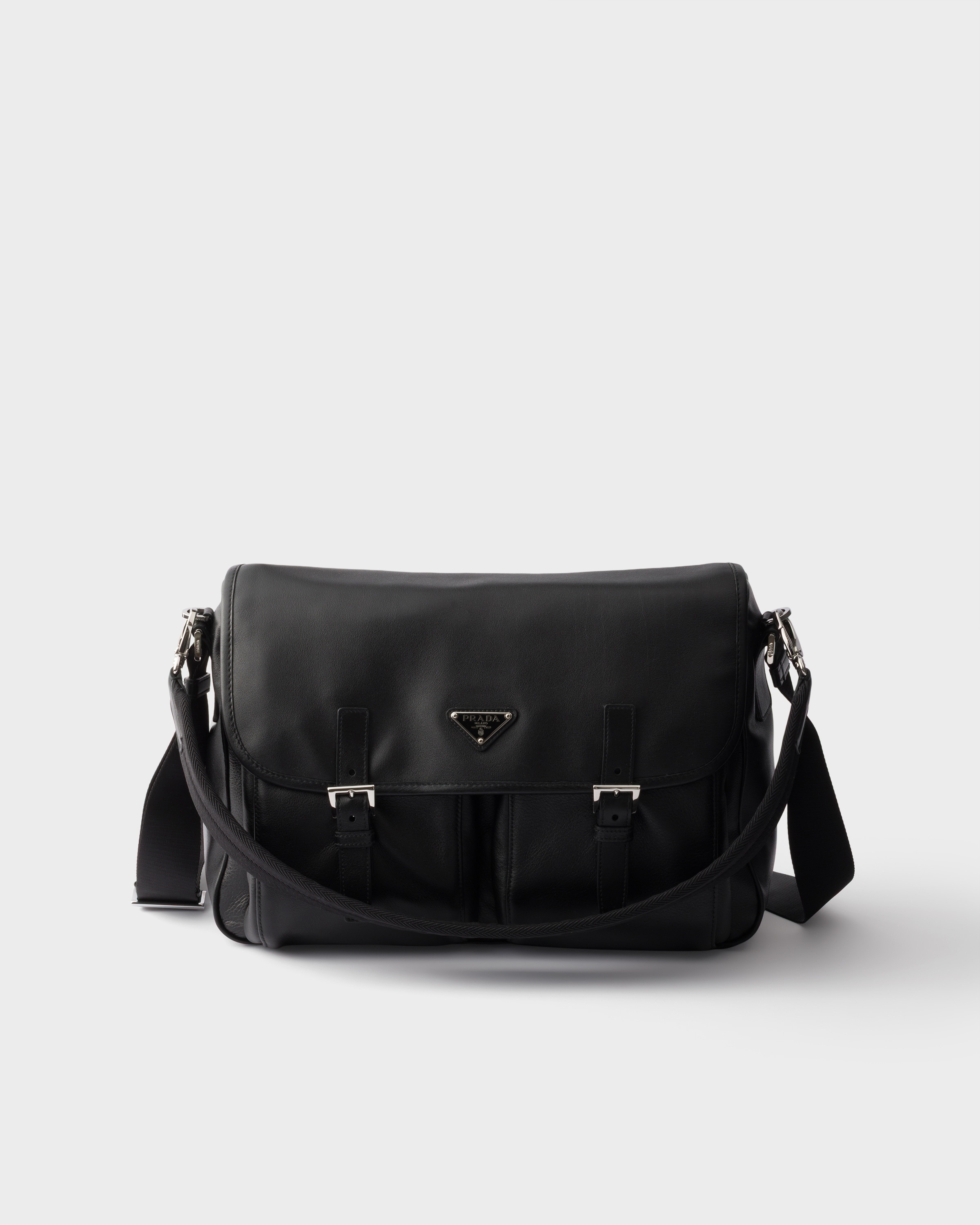 ブラック レザー ショルダーバッグ | PRADA - 日本