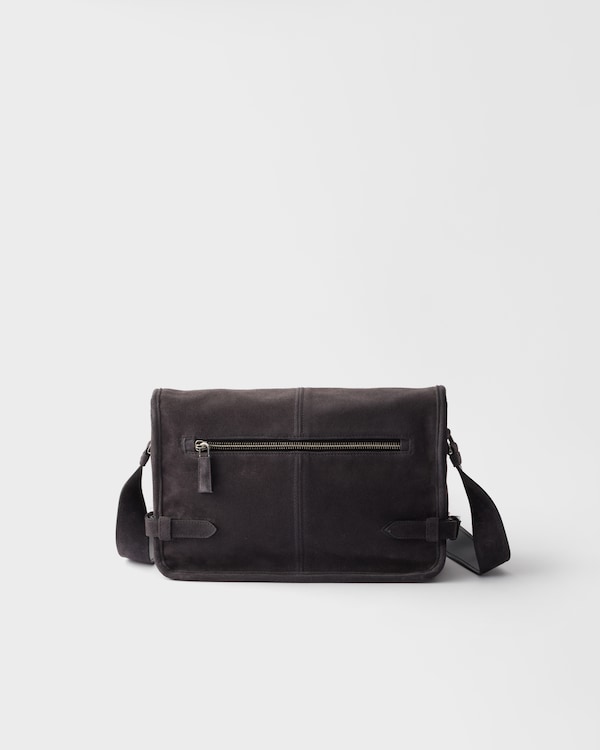 Suede shoulder bag - Anthracite Gray Suede shoulder bag - Anthracite Gray
