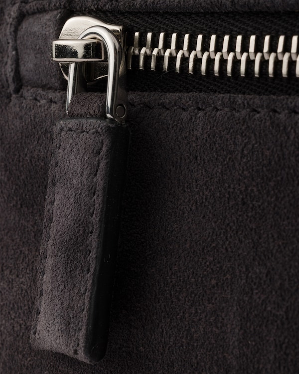 Suede shoulder bag - Anthracite Gray Suede shoulder bag - Anthracite Gray