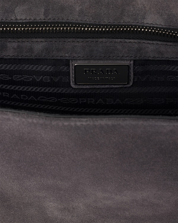 Suede shoulder bag - Anthracite Gray Suede shoulder bag - Anthracite Gray