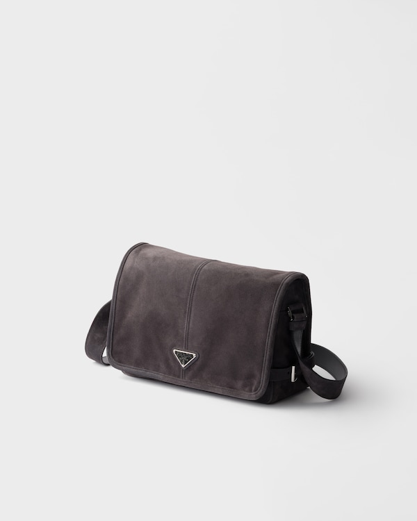Suede shoulder bag - Anthracite Gray Suede shoulder bag - Anthracite Gray