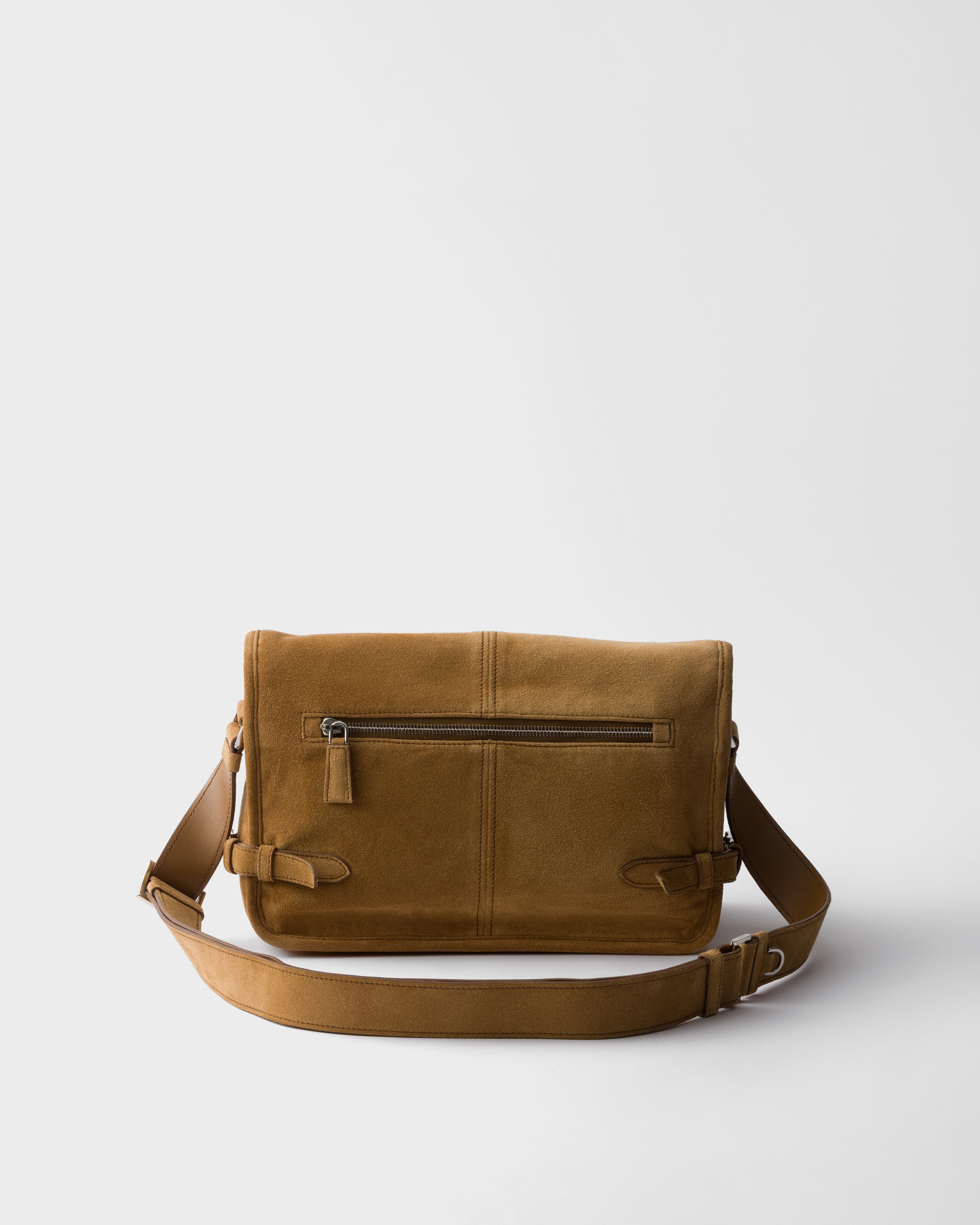 Cinnamon Suede shoulder bag | PRADA