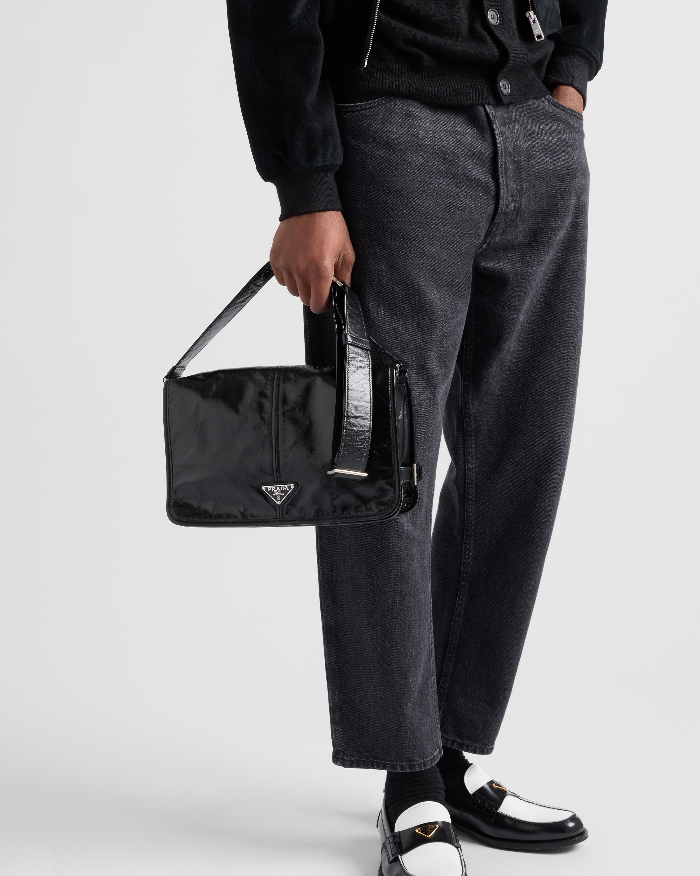 Black Leather shoulder bag | PRADA