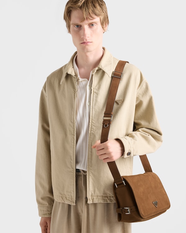Nubuck leather shoulder bag - Cocoa Brown Nubuck leather shoulder bag - Cocoa Brown