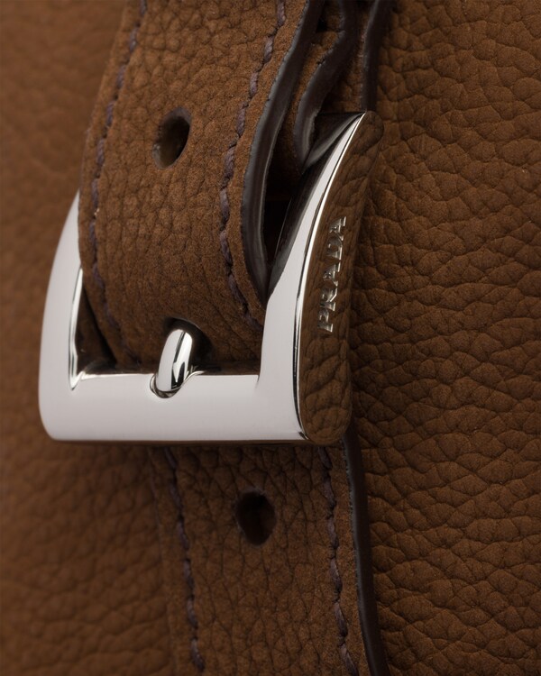 Nubuck leather shoulder bag - Cocoa Brown Nubuck leather shoulder bag - Cocoa Brown