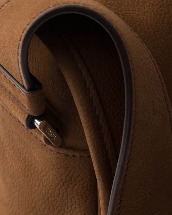 Nubuck leather shoulder bag - Cocoa Brown Nubuck leather shoulder bag - Cocoa Brown