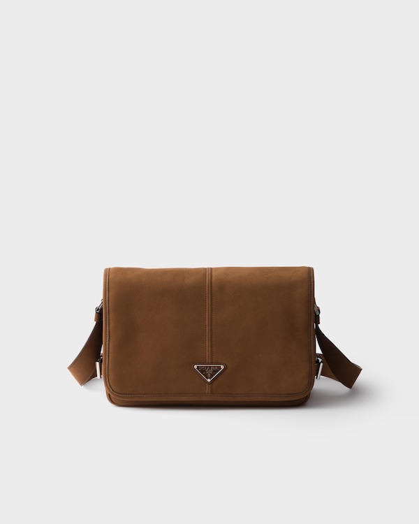 Nubuck leather shoulder bag - Cocoa Brown Nubuck leather shoulder bag - Cocoa Brown