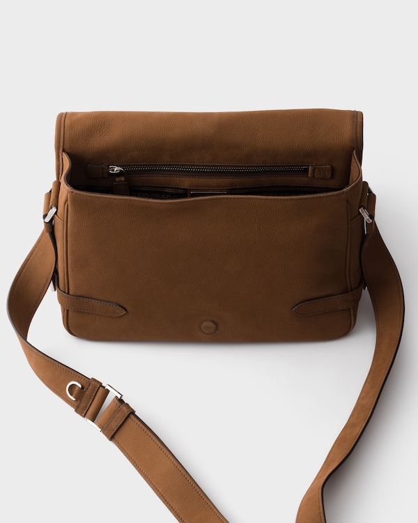 Nubuck leather shoulder bag - Cocoa Brown Nubuck leather shoulder bag - Cocoa Brown