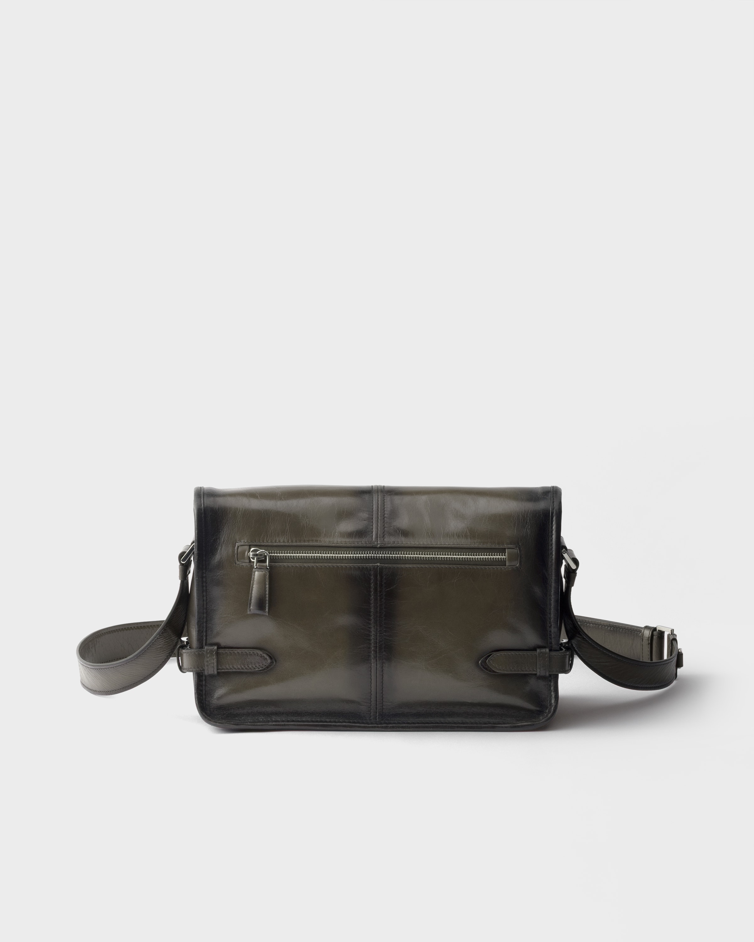 ミリタリー アンティークレザー ショルダーバッグ | PRADA