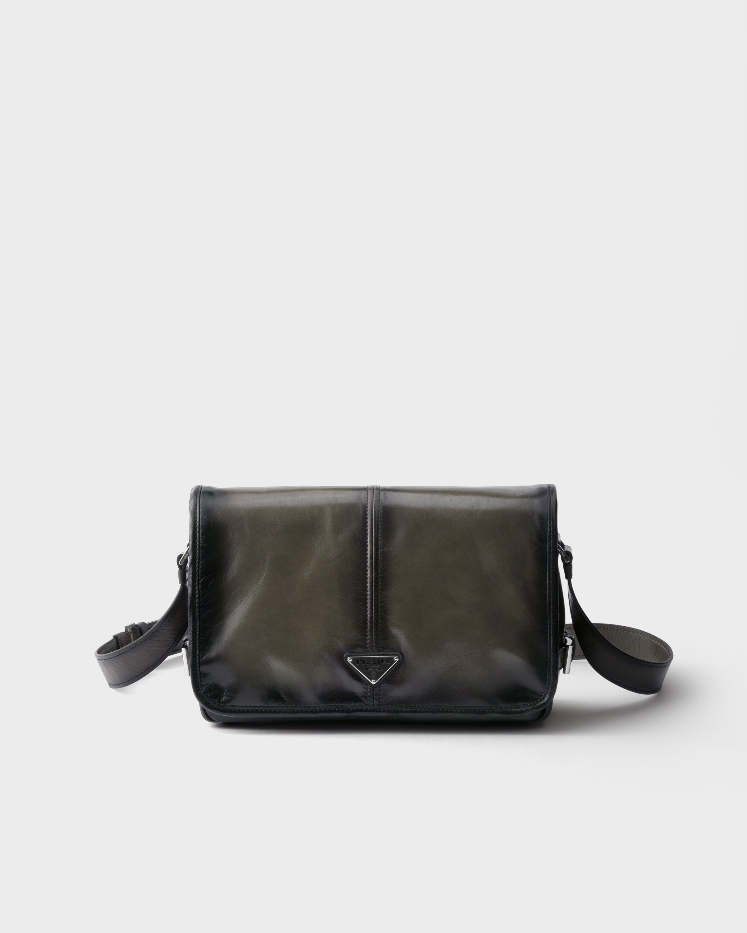 Military Antiqued Leather Shoulder Bag | PRADA