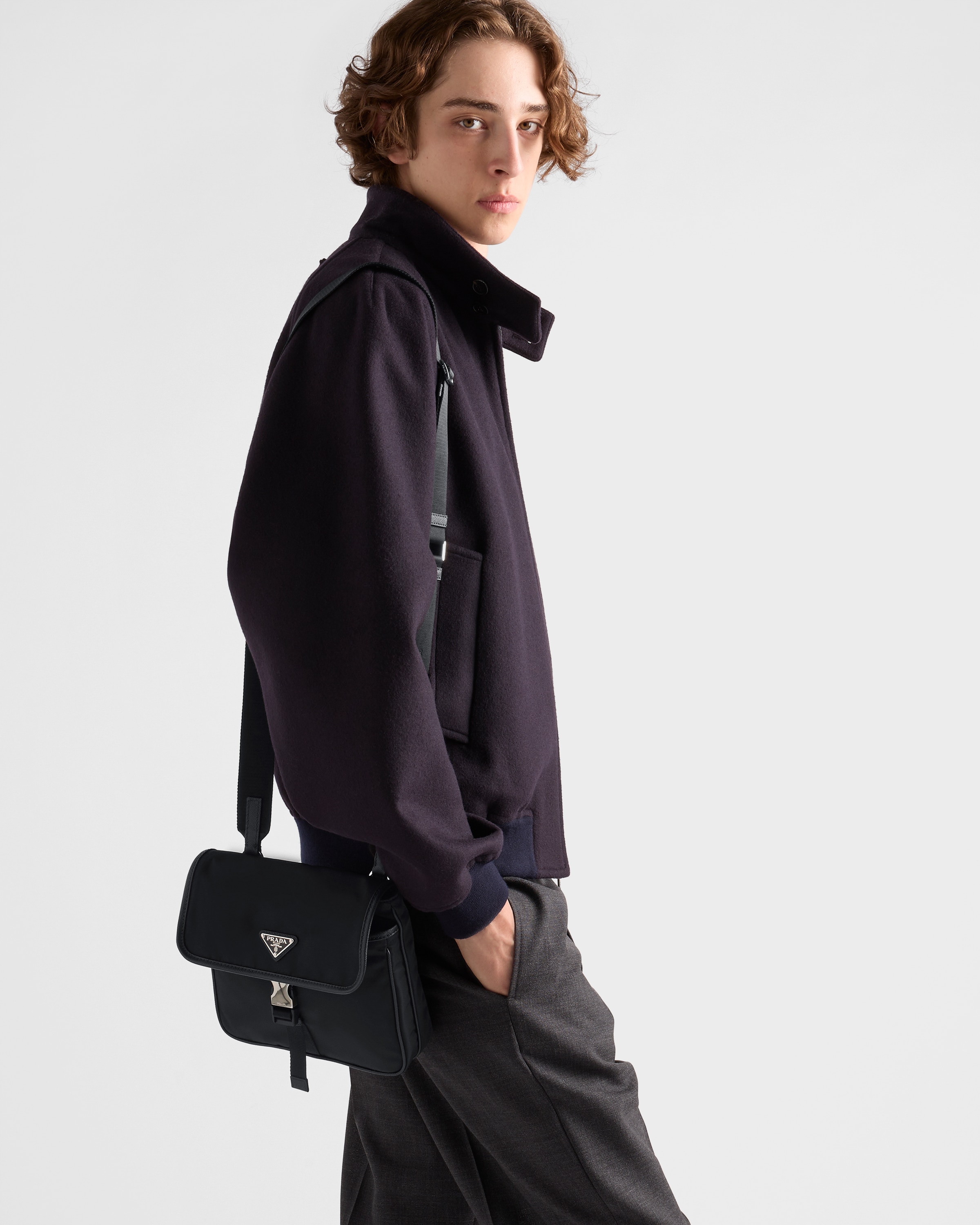 【新品】プラダ 2VD077 ショルダーバッグ Black Re-Nylon and Saffiano leather shoulder bag | PRADA - United