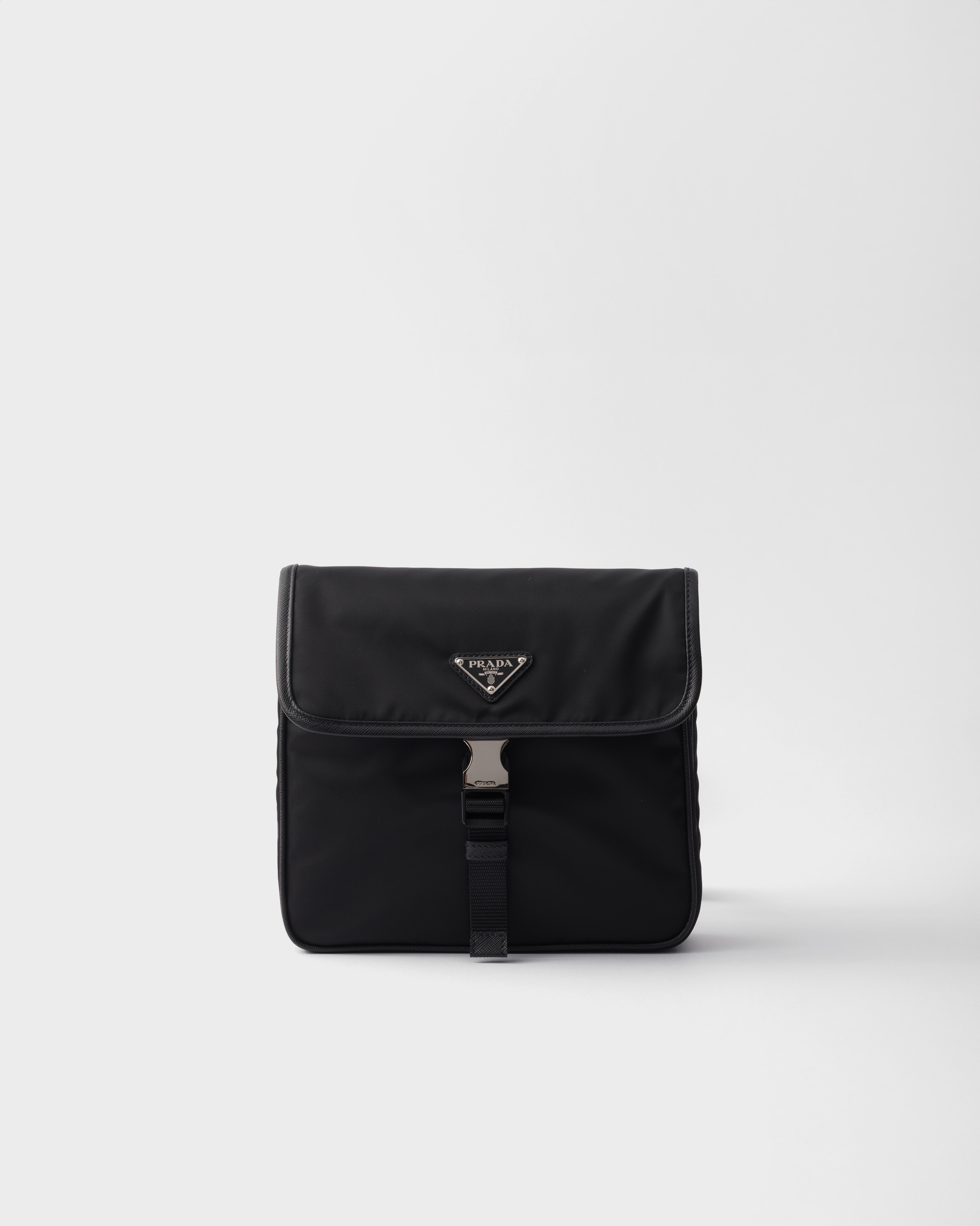 Black Re-nylon And Saffiano Leather Shoulder Bag | PRADA