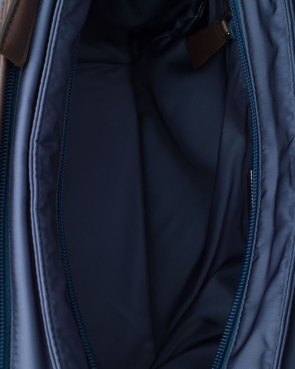 Re-Nylon and leather shoulder bag Re-Nylon and leather shoulder bag