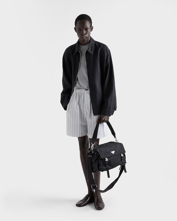 Prada Explore Re-Nylon and leather bag - Black Prada Explore Re-Nylon and leather bag - Black