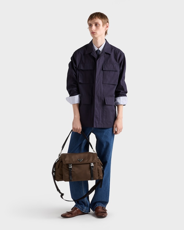 Prada Explore Re-Nylon与皮革包 - 赭褐色 Prada Explore Re-Nylon与皮革包 - 赭褐色