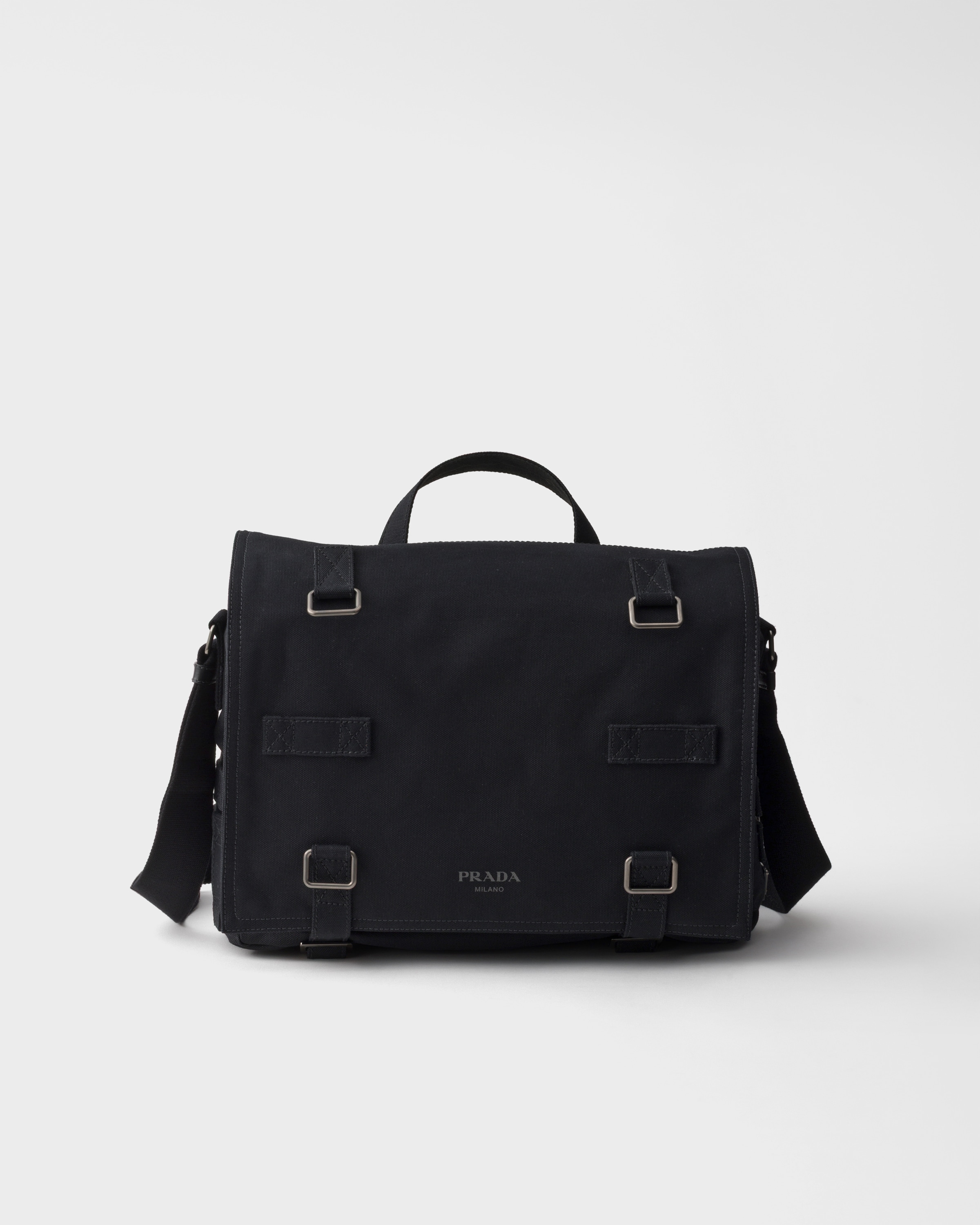 ブラック キャンバス ショルダーバッグ | PRADA