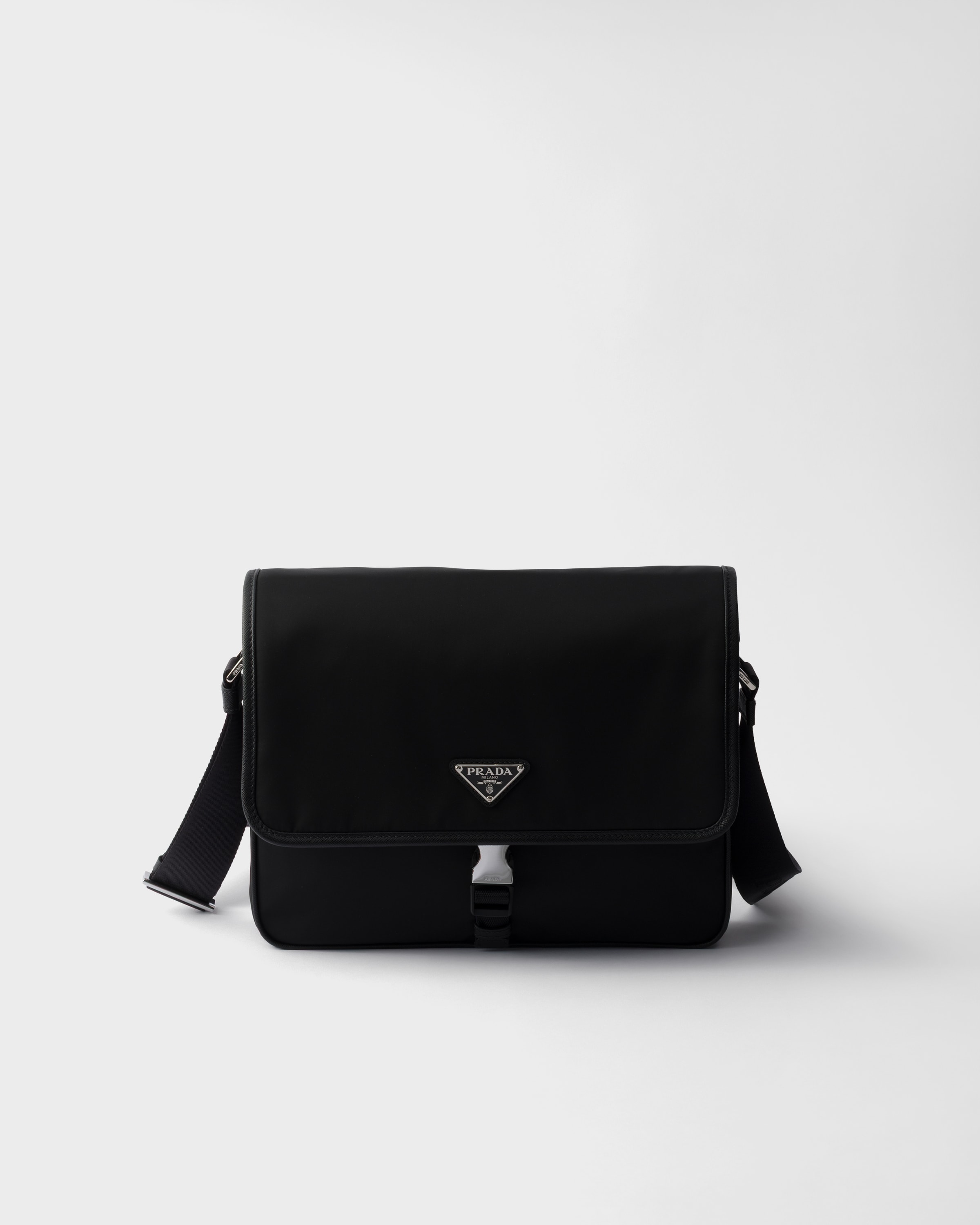 Black Re-nylon And Saffiano Leather Shoulder Bag | PRADA - Turkey
