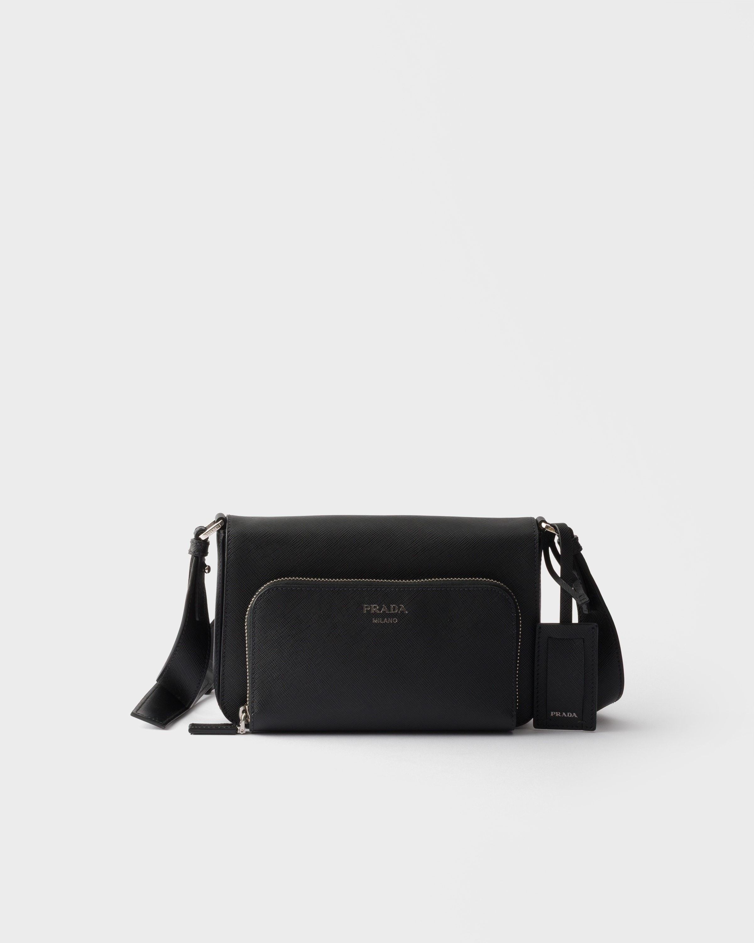 Black Saffiano Leather Shoulder Bag | PRADA - Saudi Arabia