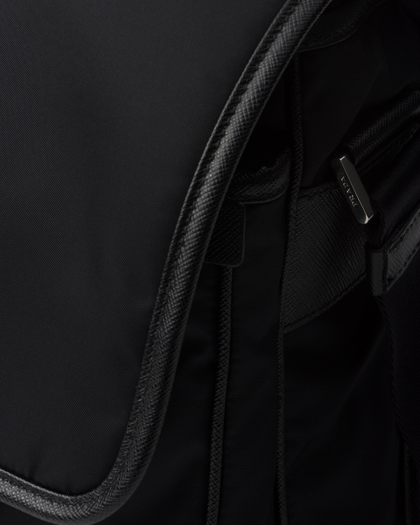 Re-Nylon and Saffiano leather shoulder bag Re-Nylon and Saffiano leather shoulder bag
