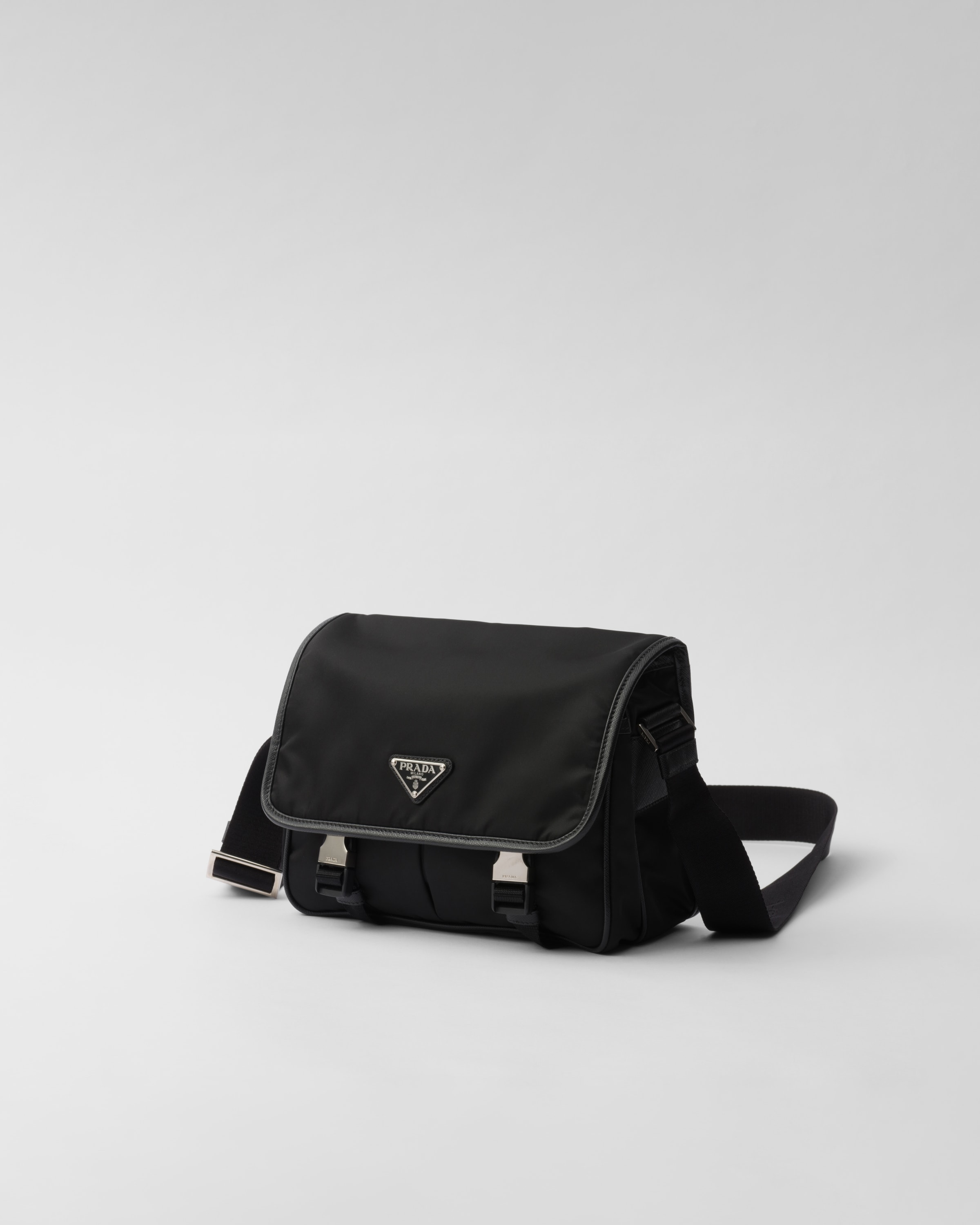 Black Re nylon And Saffiano Leather Shoulder Bag PRADA