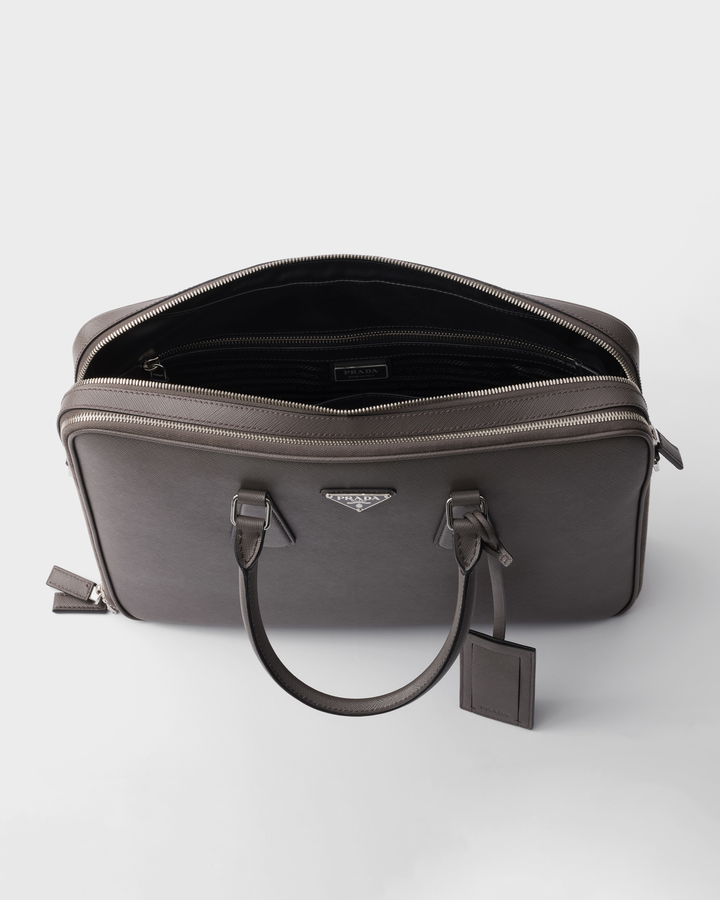 Saffiano leather briefcase