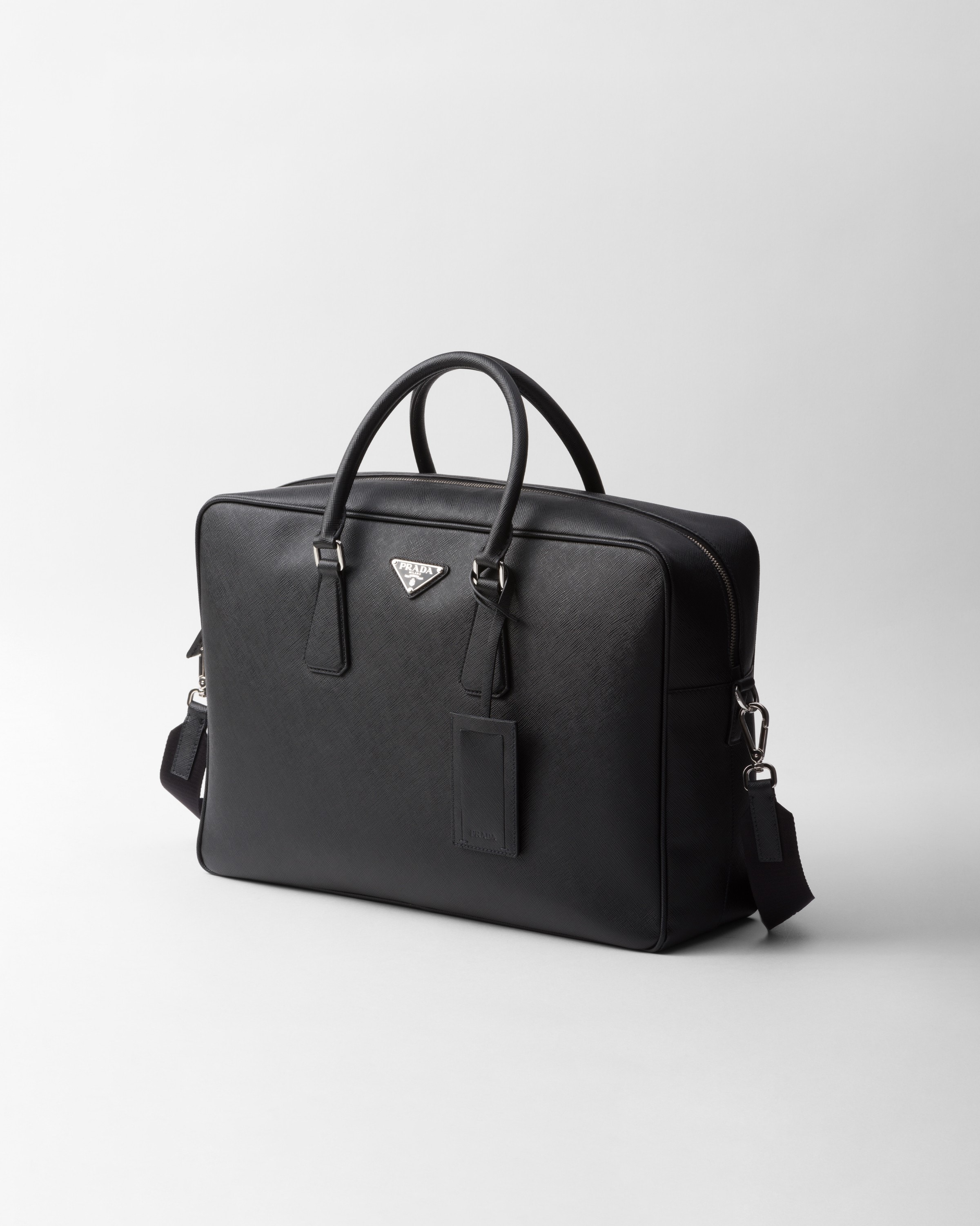 Prada saffiano leather briefcase on sale