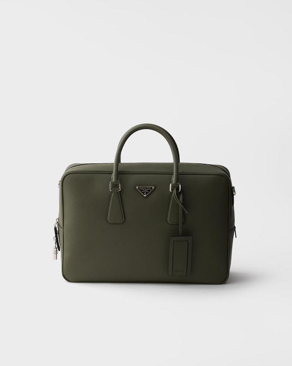 Saffiano leather work bag - Loden Saffiano leather work bag - Loden