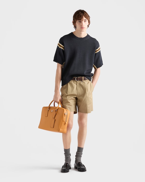 Saffiano leather work bag - Amber Saffiano leather work bag - Amber