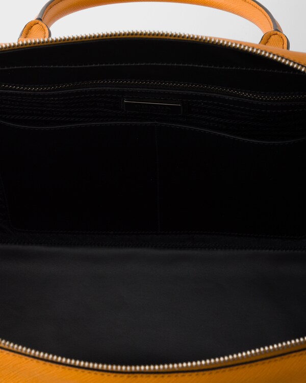Saffiano leather work bag - Amber Saffiano leather work bag - Amber