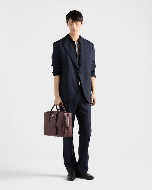 Saffiano leather work bag - Burgundy Saffiano leather work bag - Burgundy