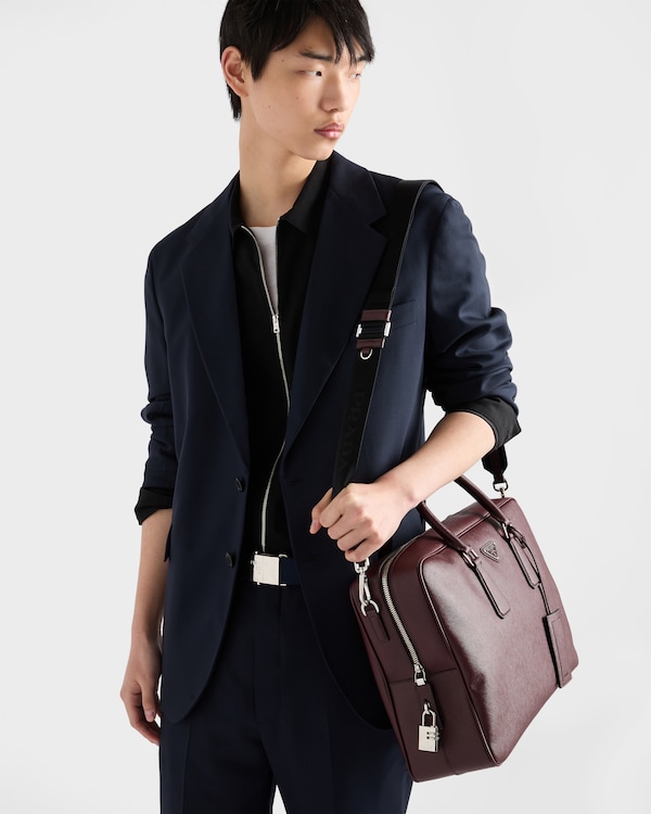 Saffiano leather work bag - Burgundy Saffiano leather work bag - Burgundy