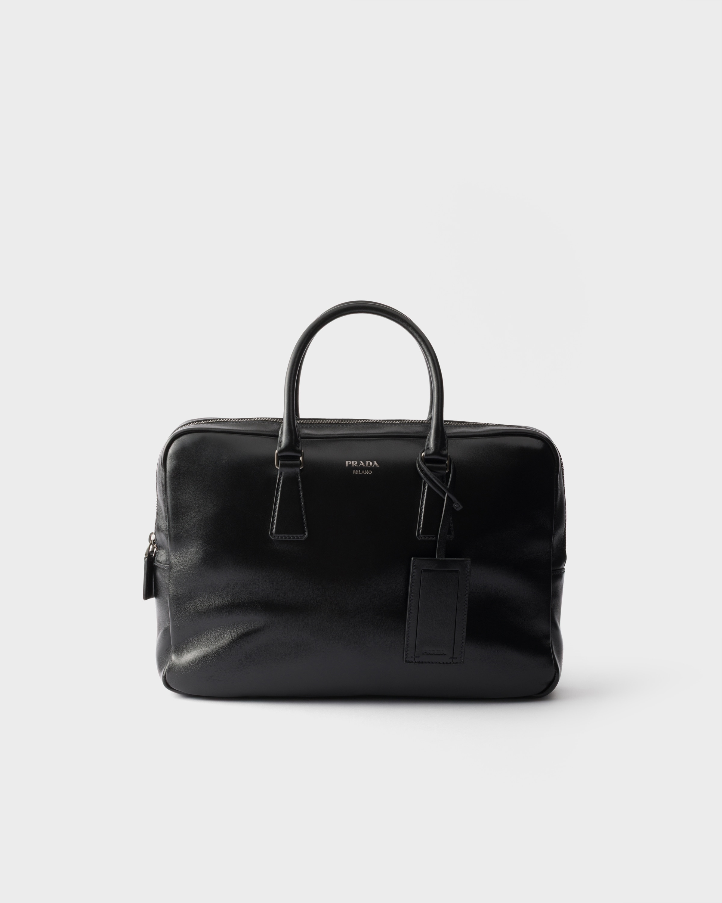 Black Leather Work Bag | PRADA - United States