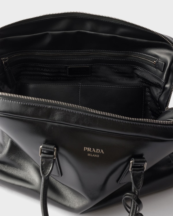 Leather work bag - Black Leather work bag - Black