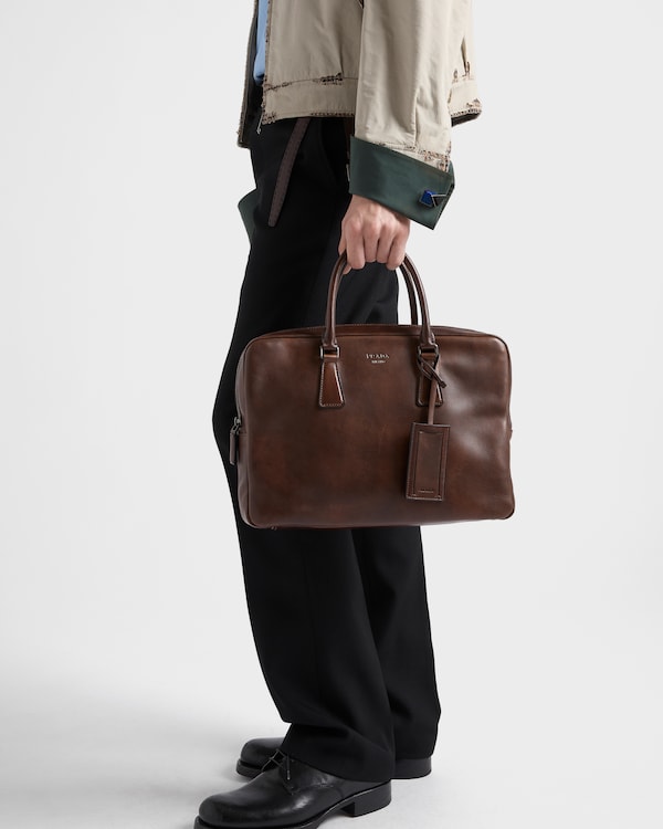Leather work bag - Cocoa Brown Leather work bag - Cocoa Brown