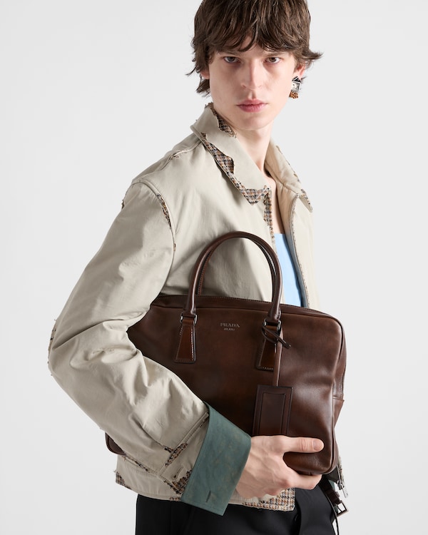 Leather work bag - Cocoa Brown Leather work bag - Cocoa Brown