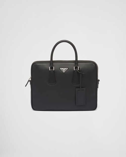 Prada Leather briefcase with name tag 1