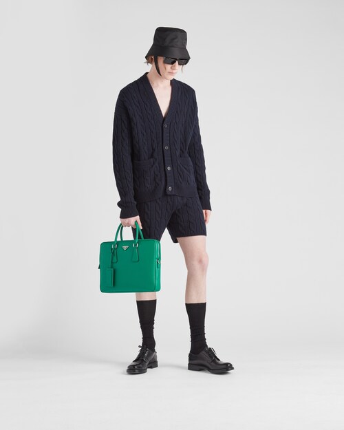 Prada Saffiano Leather Work Bag 2