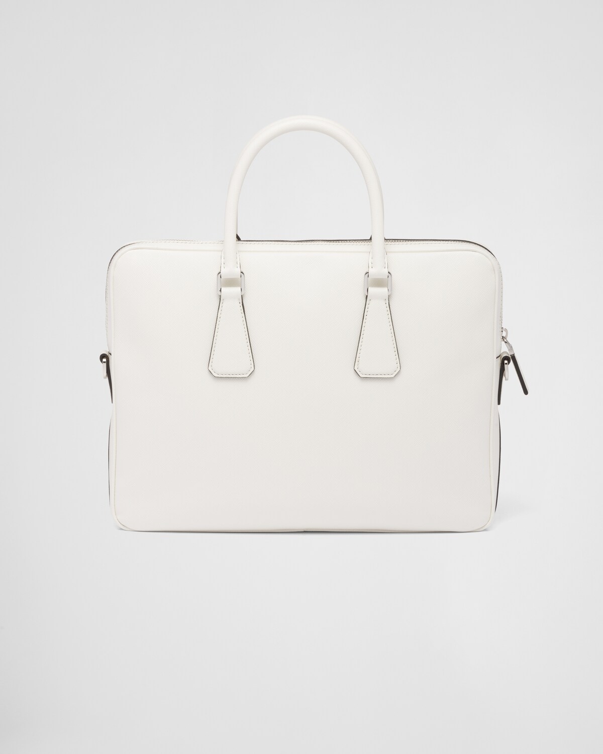 White Saffiano Leather Work Bag PRADA