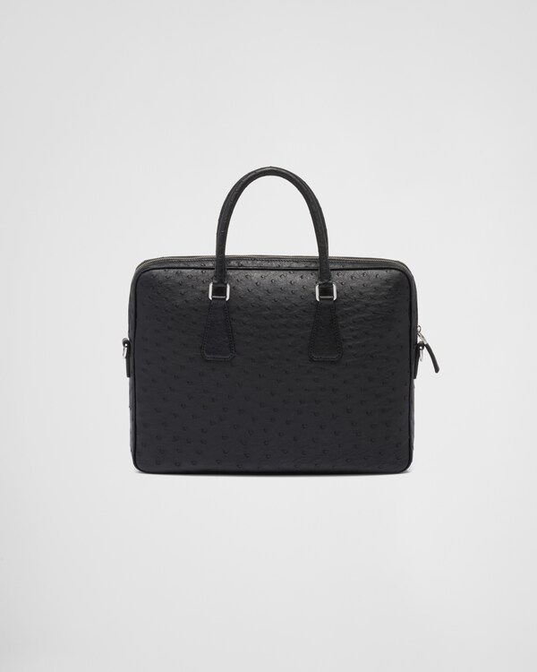 Ostrich leather briefcase Ostrich leather briefcase